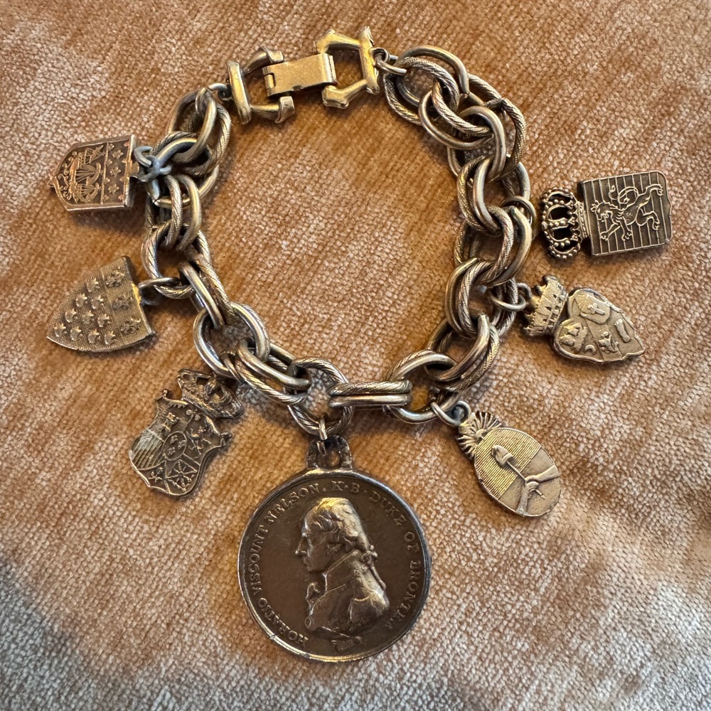 Centenary Of The Battle Of Trafalgar 1901 Commemorative Antique Charm Bracelet
